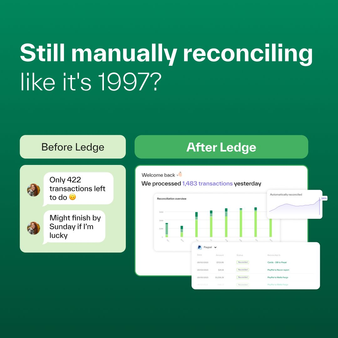 Still manually reconciling? by Ledge